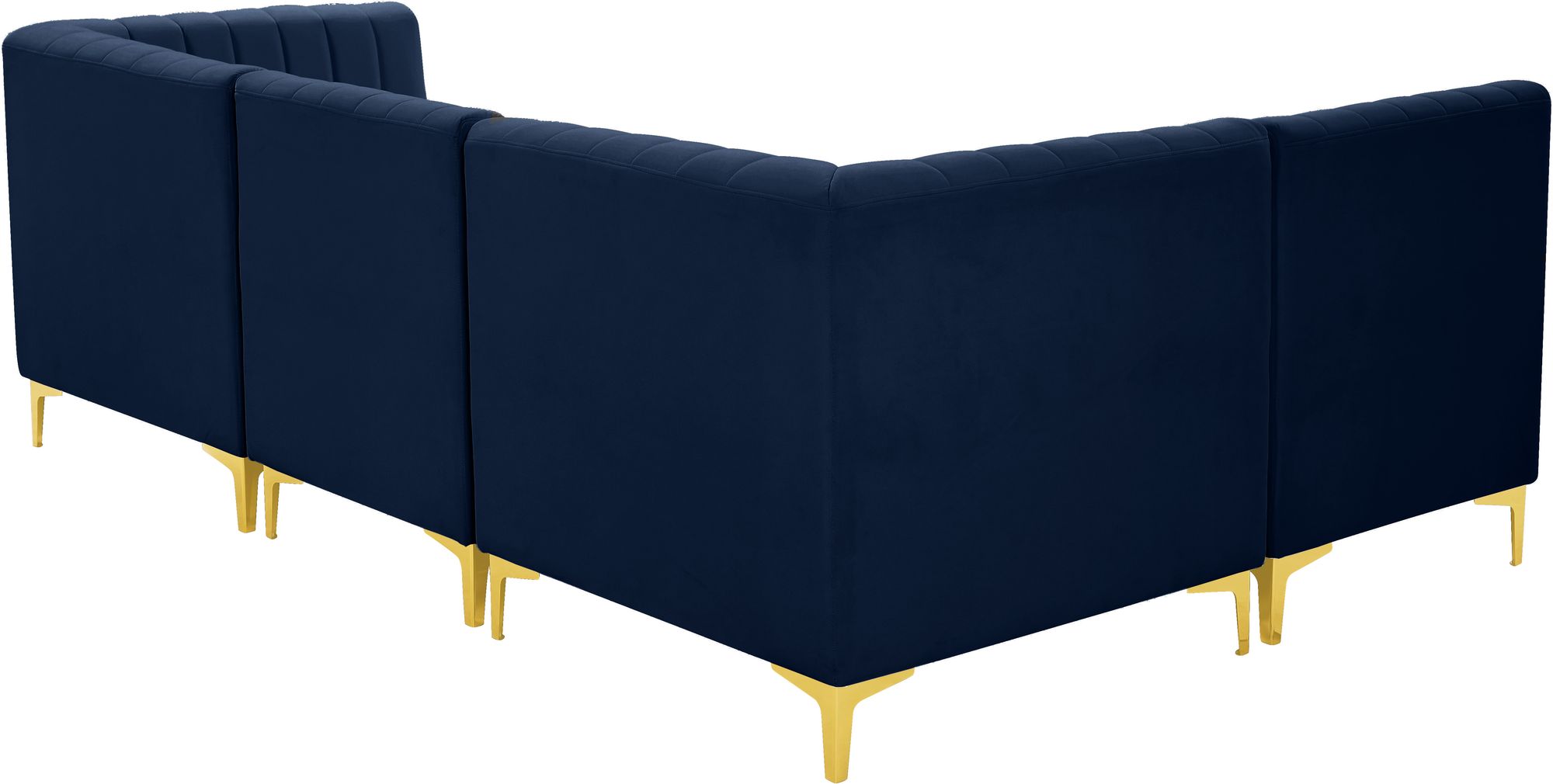 Alina 93" 4-Piece Velvet Modular Sectional