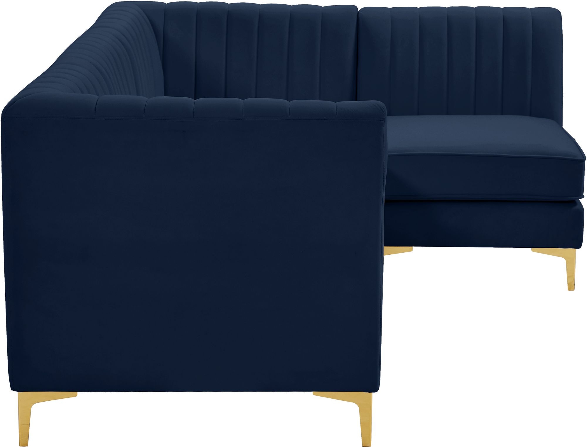 Alina 93" 4-Piece Velvet Modular Sectional