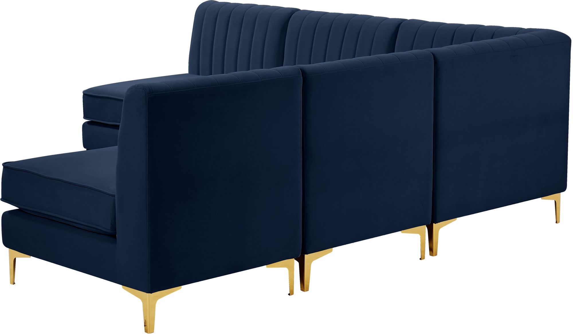 Alina 85.5" 5-Piece Velvet Modular Sectional