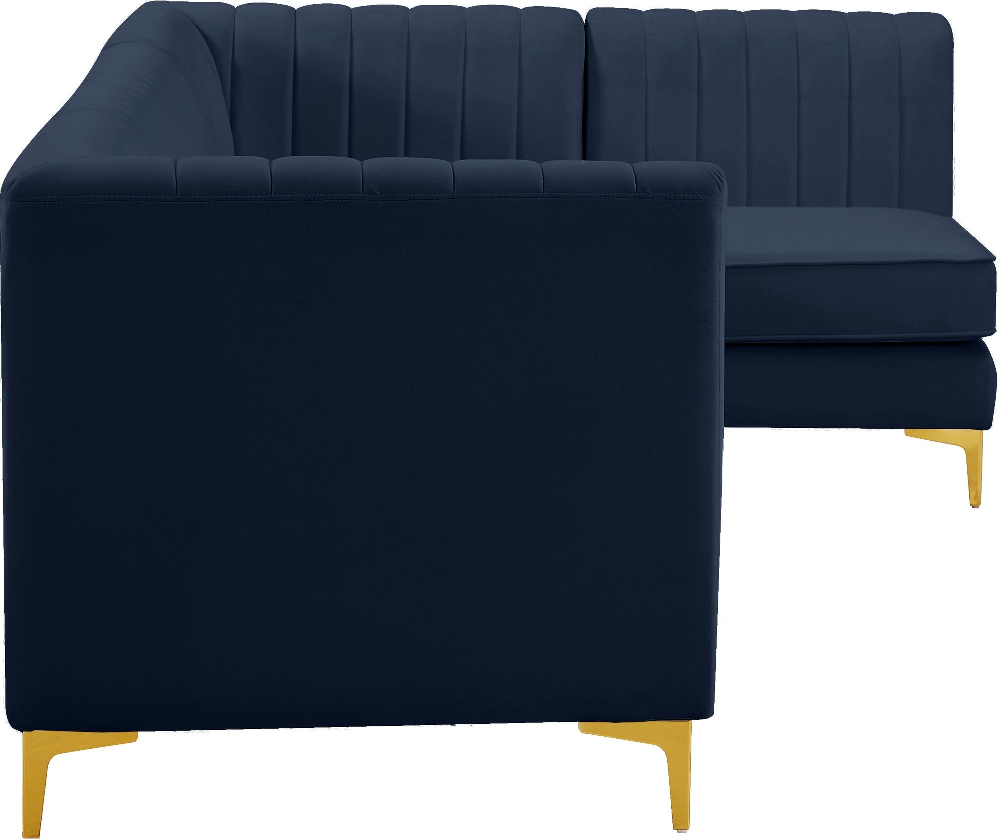 Alina 119" 5-Piece Velvet Modular Sectional
