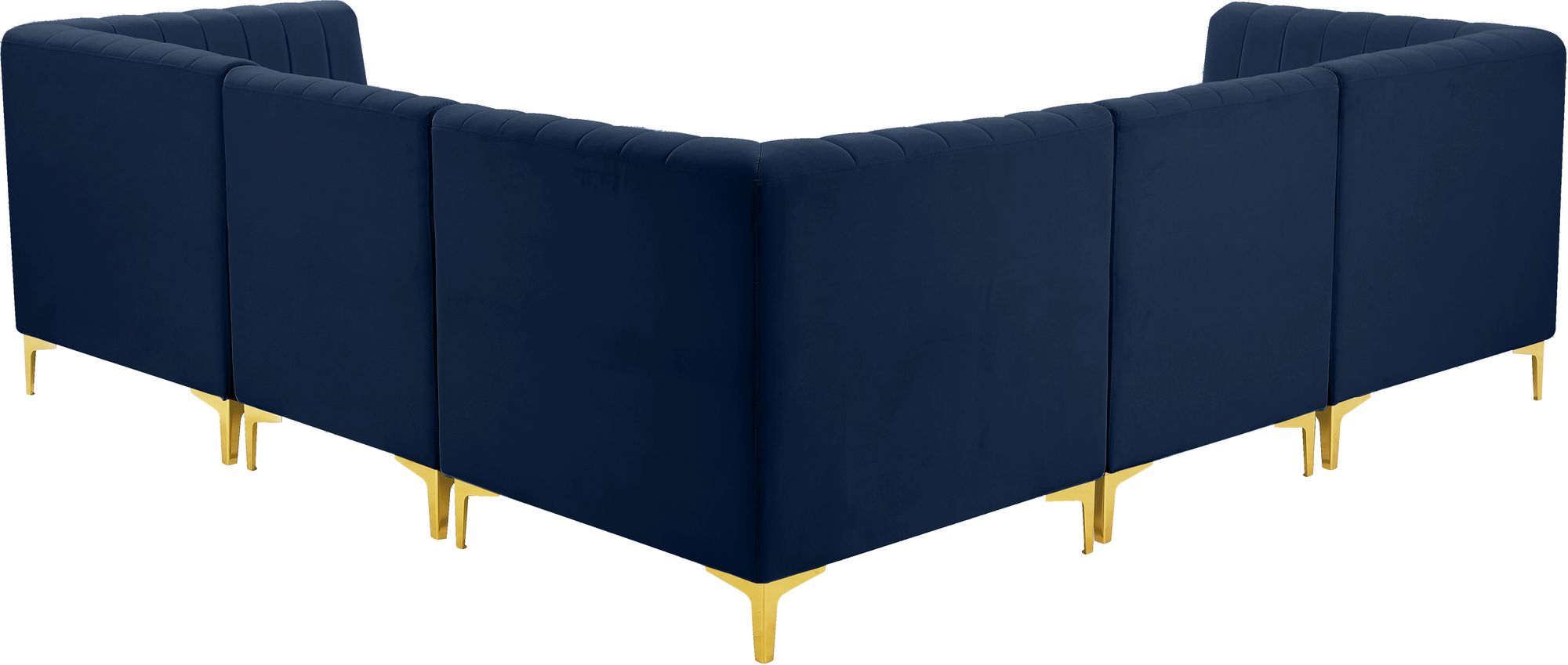 Alina 93" 5-Piece Velvet Modular Sectional
