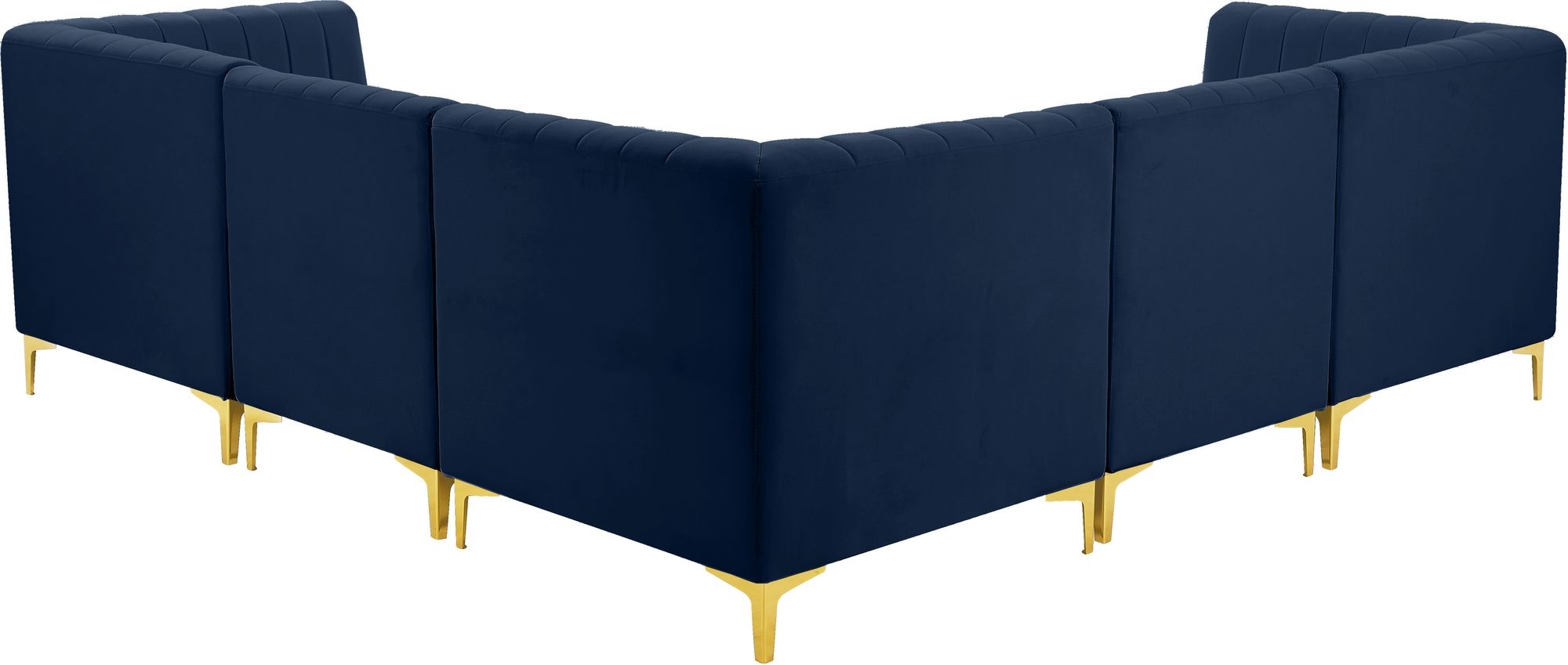 Alina 93" 5-Piece Velvet Modular Sectional