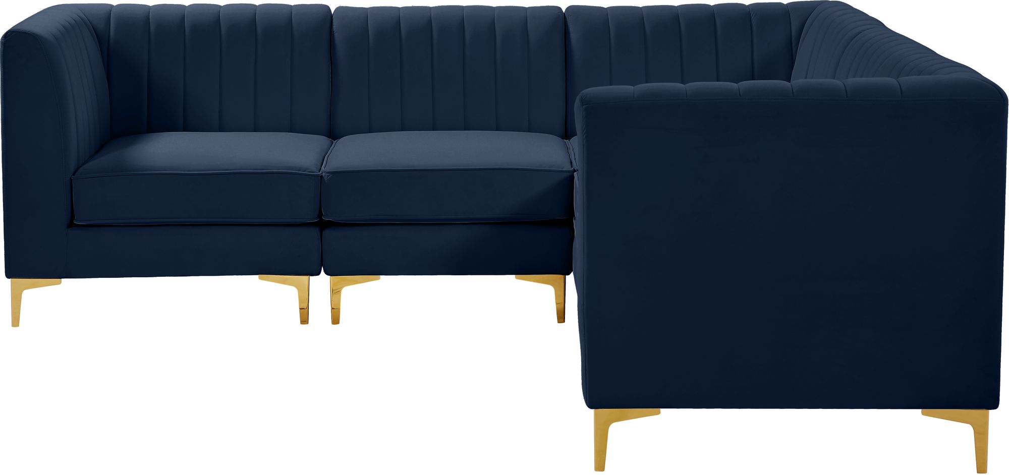 Alina 93" 5-Piece Velvet Modular Sectional