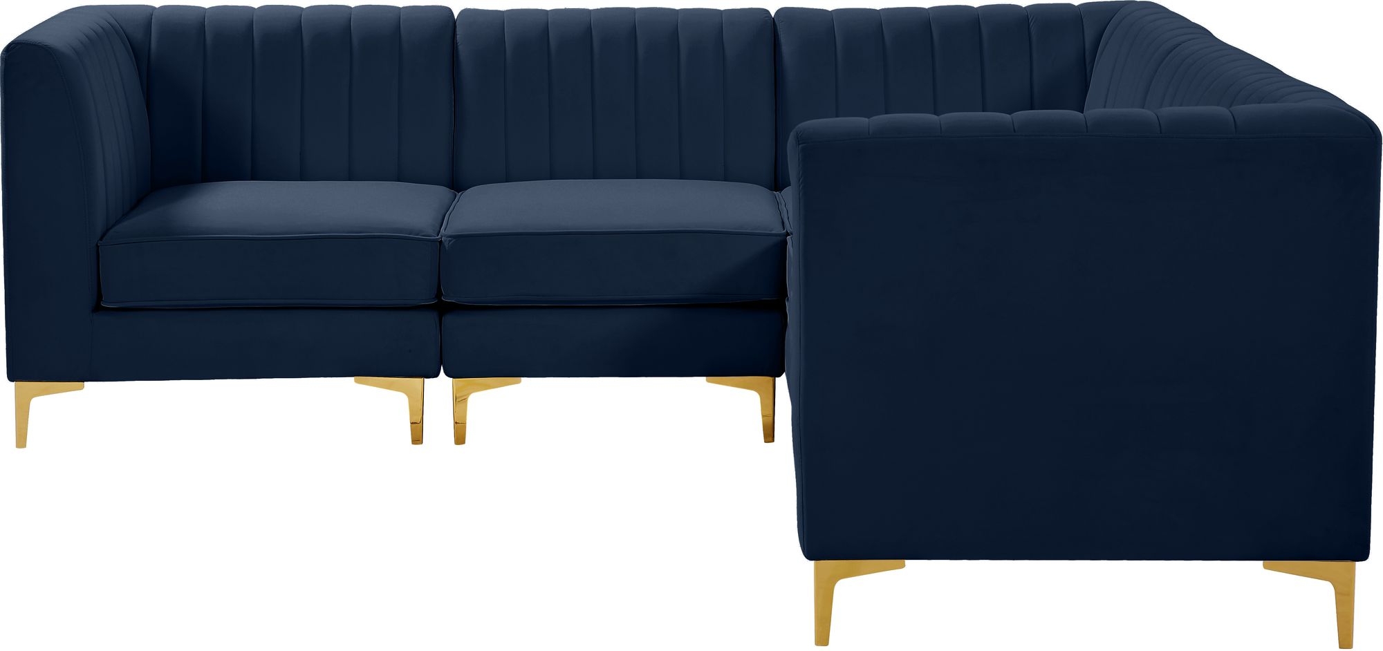 Alina 93" 5-Piece Velvet Modular Sectional