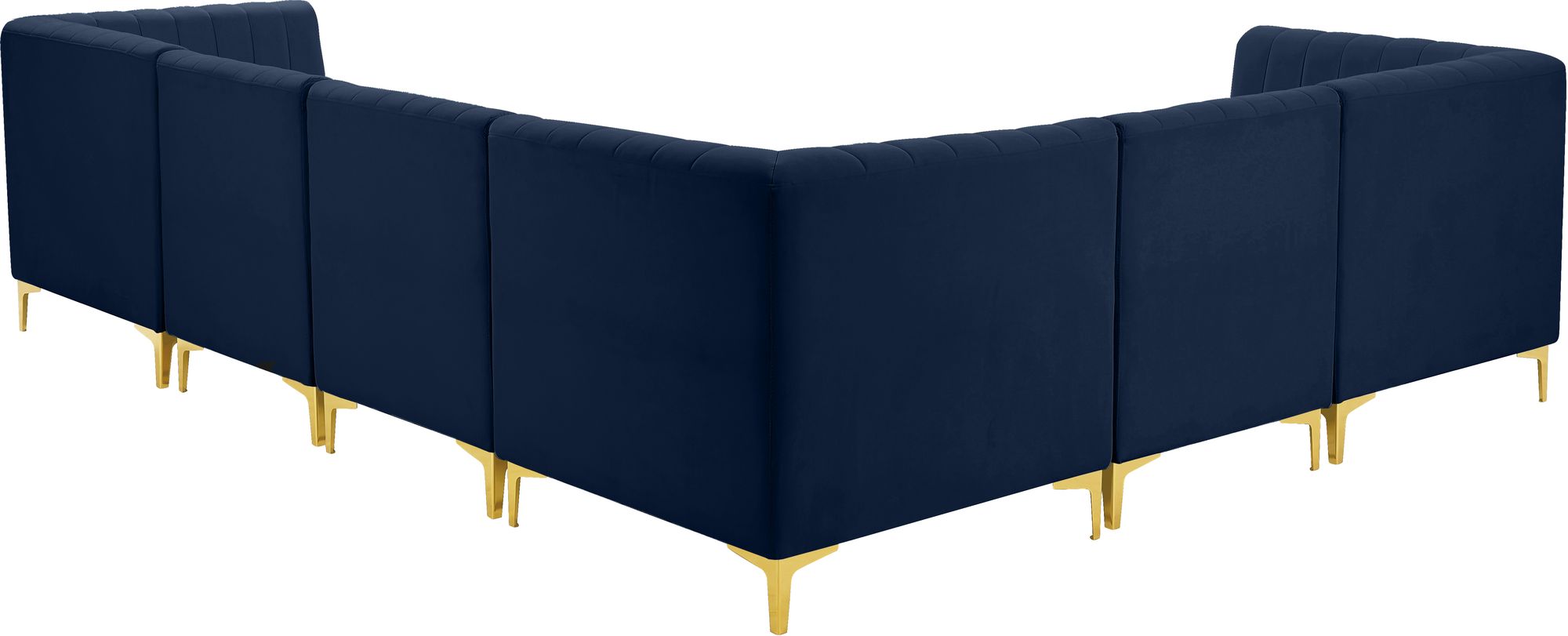 Alina 119" 6-Piece Velvet Modular Sectional
