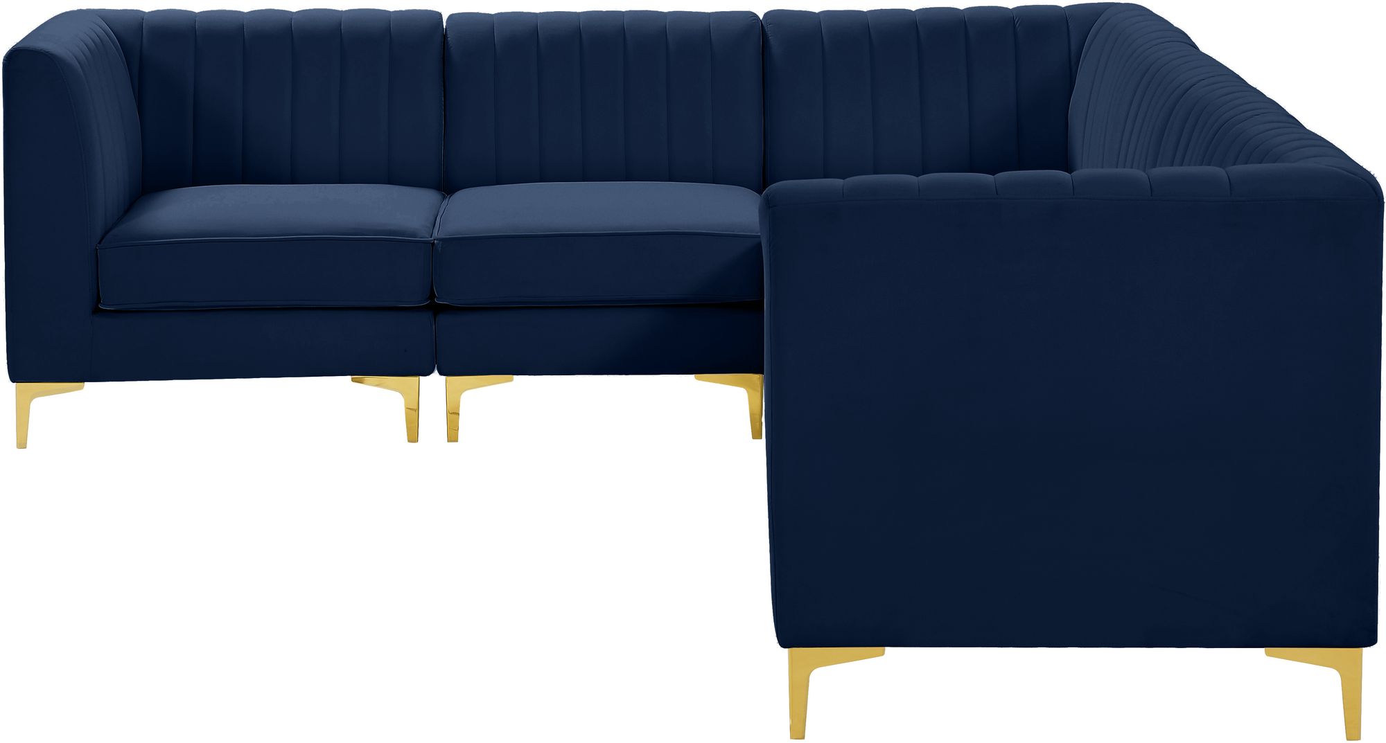 Alina 119" 6-Piece Velvet Modular Sectional
