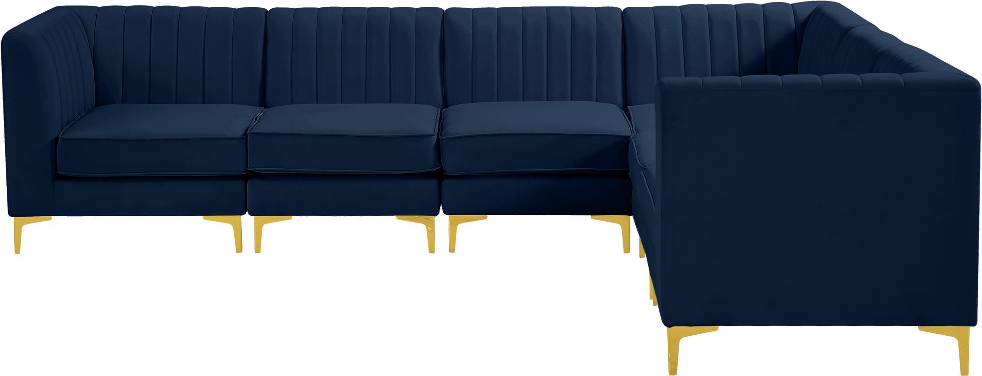 Alina 119" 6-Piece Velvet Modular Sectional