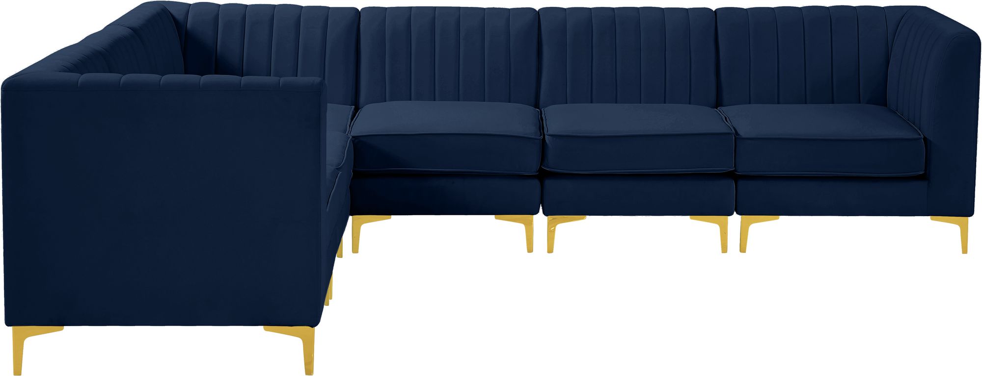 Alina 119" 6-Piece Velvet Modular Sectional