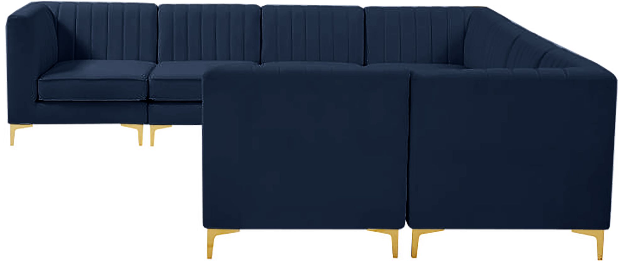 Alina 119" x 119" 8-Piece Velvet Modular Sectional