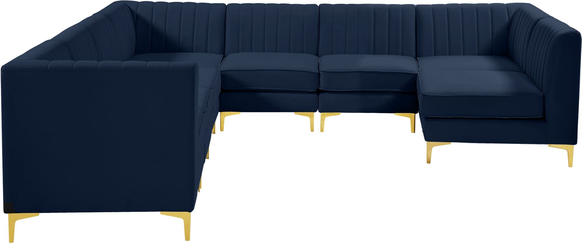 Alina 119" x 119" 8-Piece Velvet Modular Sectional