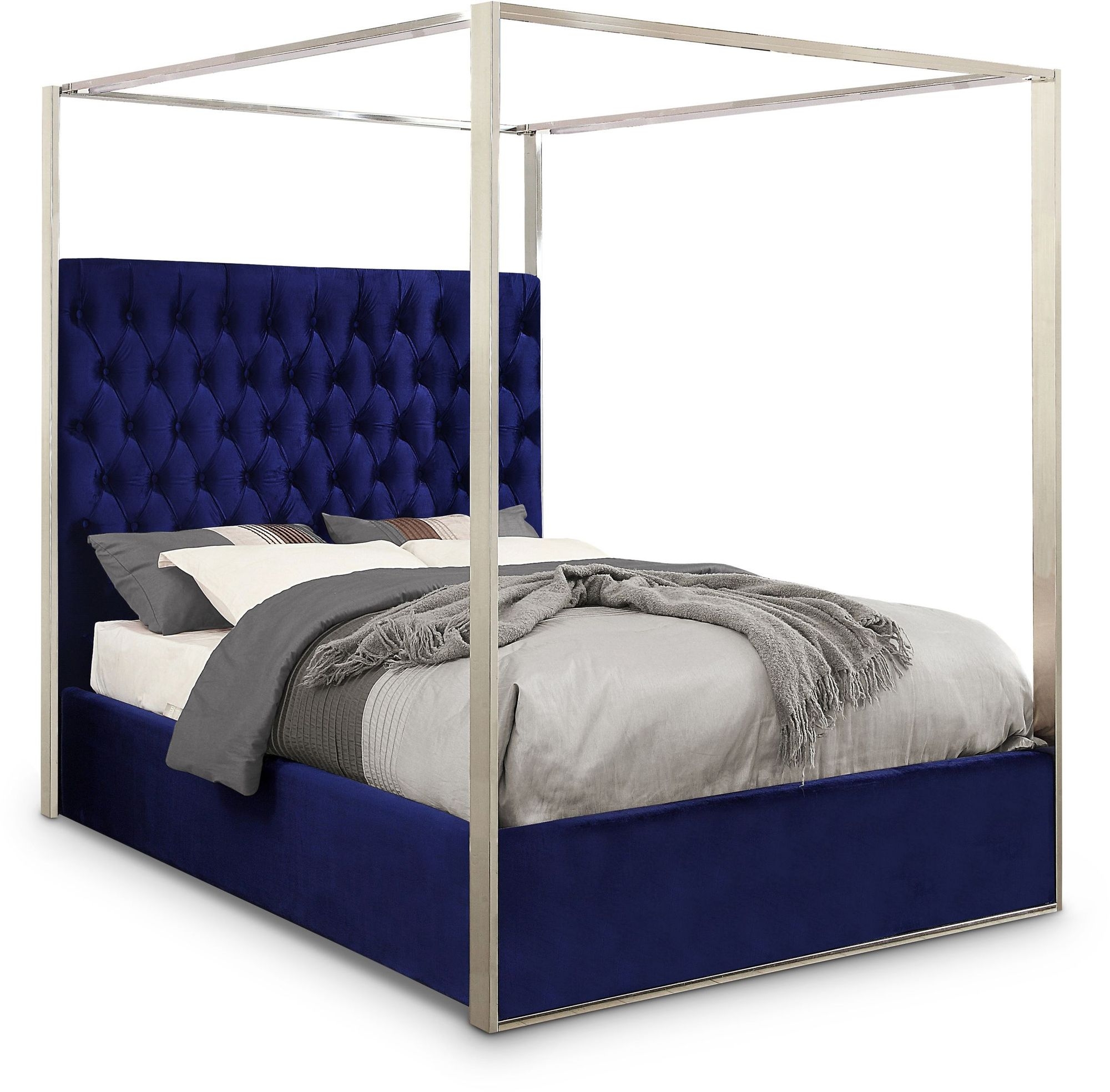 Porter Velvet Canopy Bed