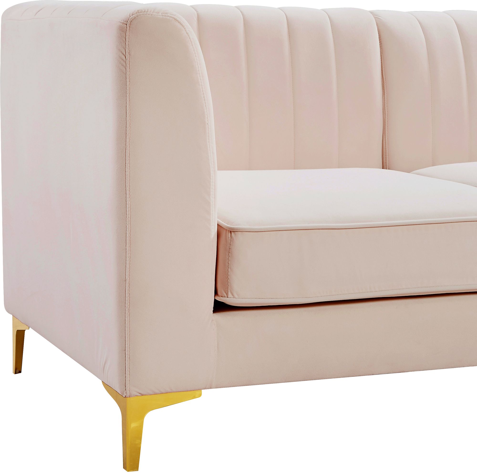 Alina Velvet Modular Armless Chair