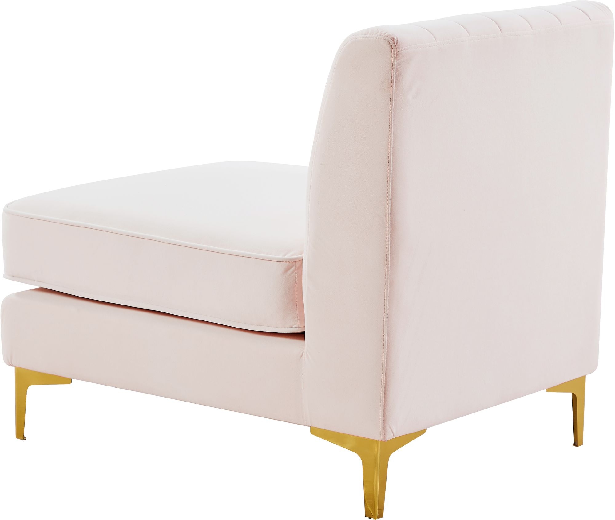 Alina Velvet Modular Armless Chair