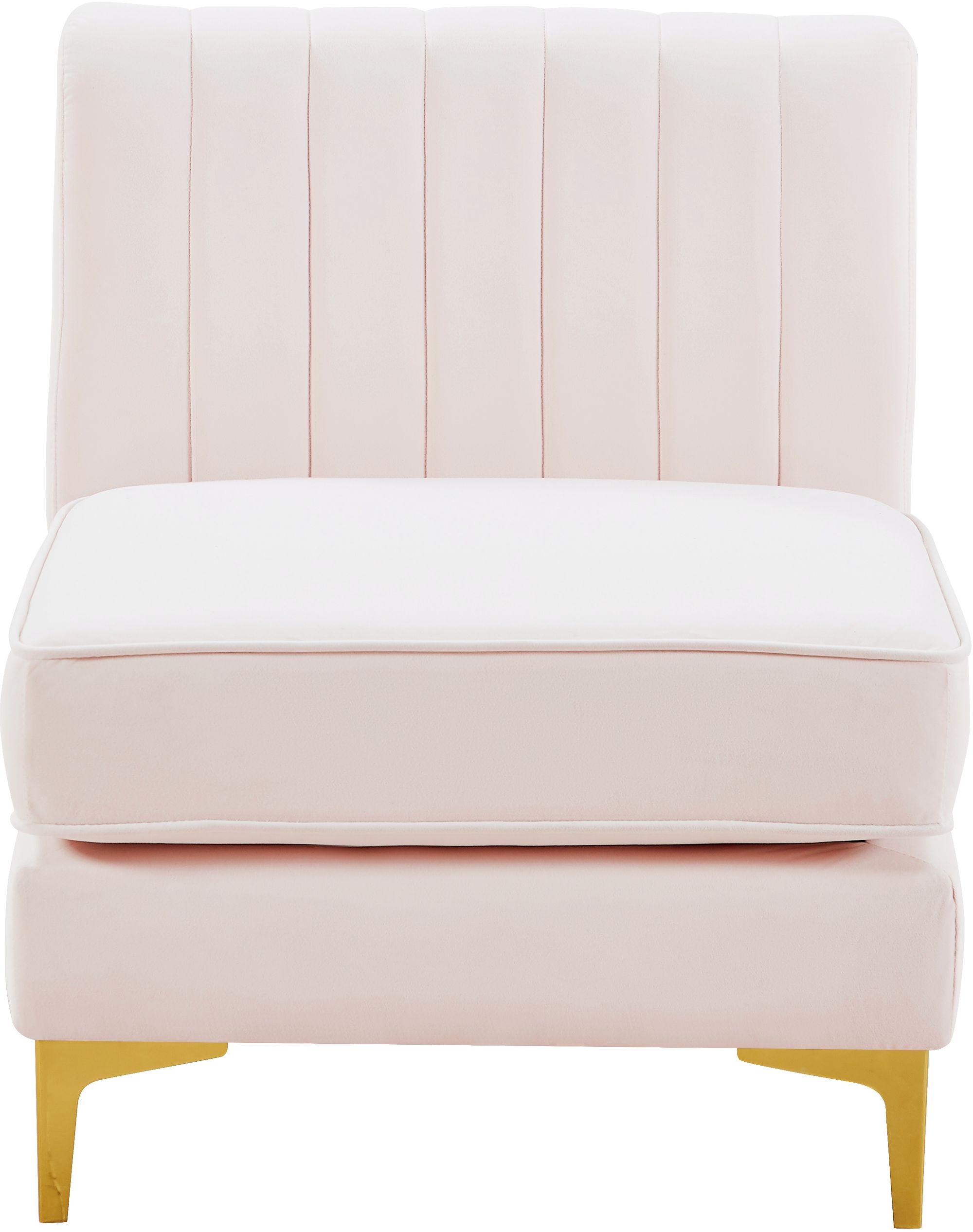 Alina Velvet Modular Armless Chair