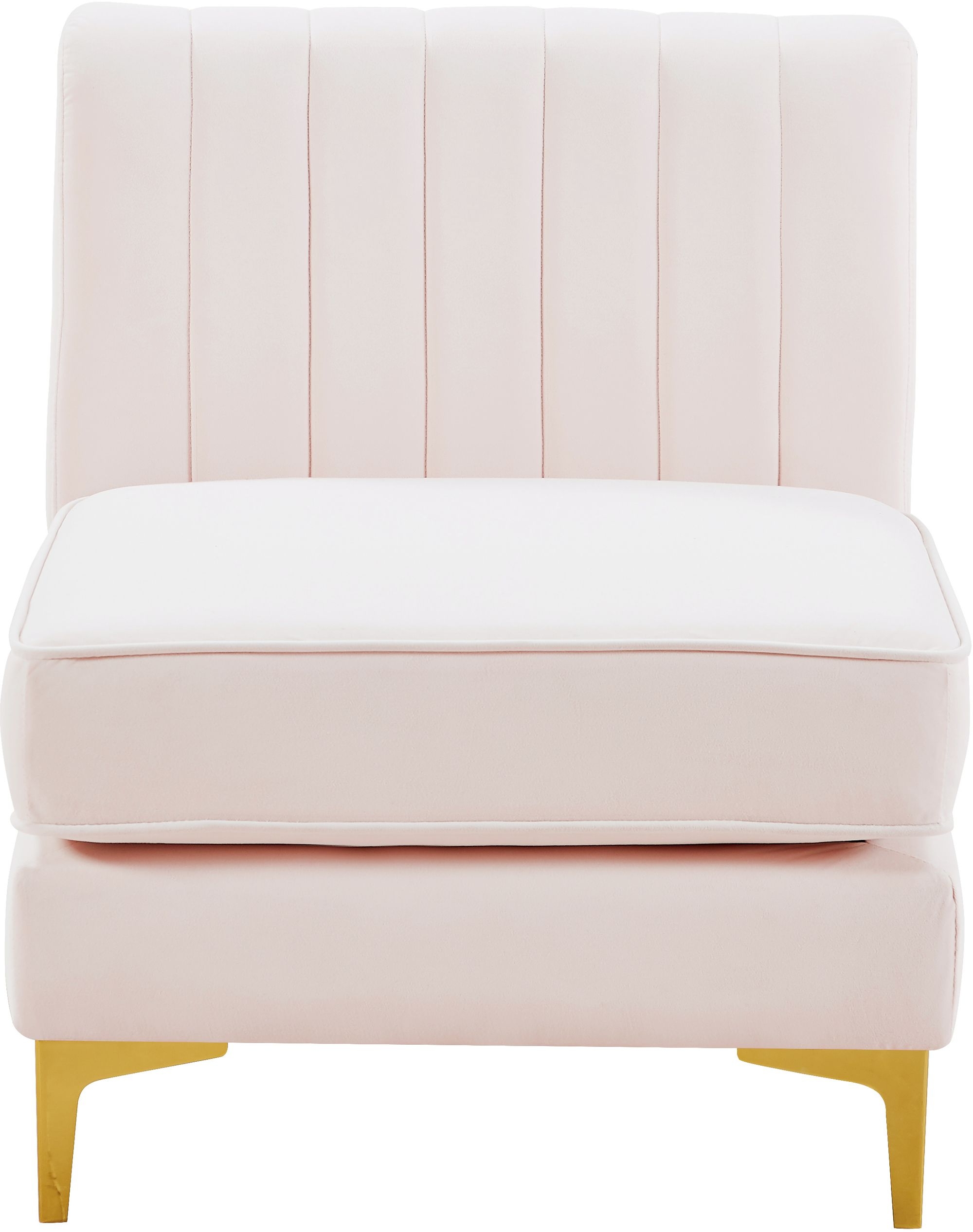 Alina Velvet Modular Armless Chair