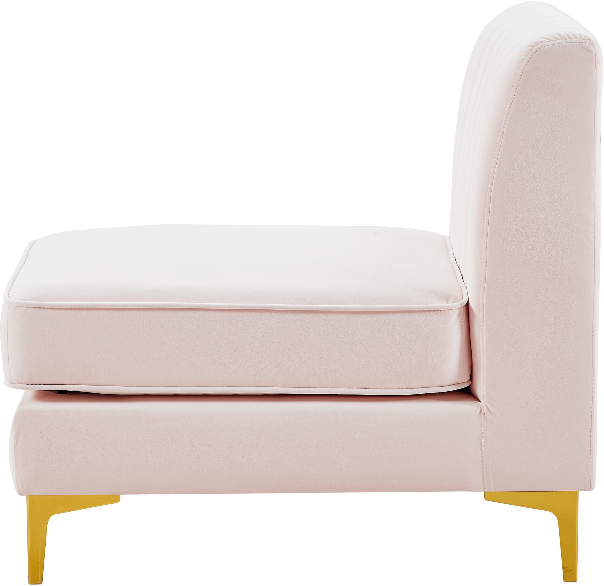 Alina Velvet Modular Armless Chair