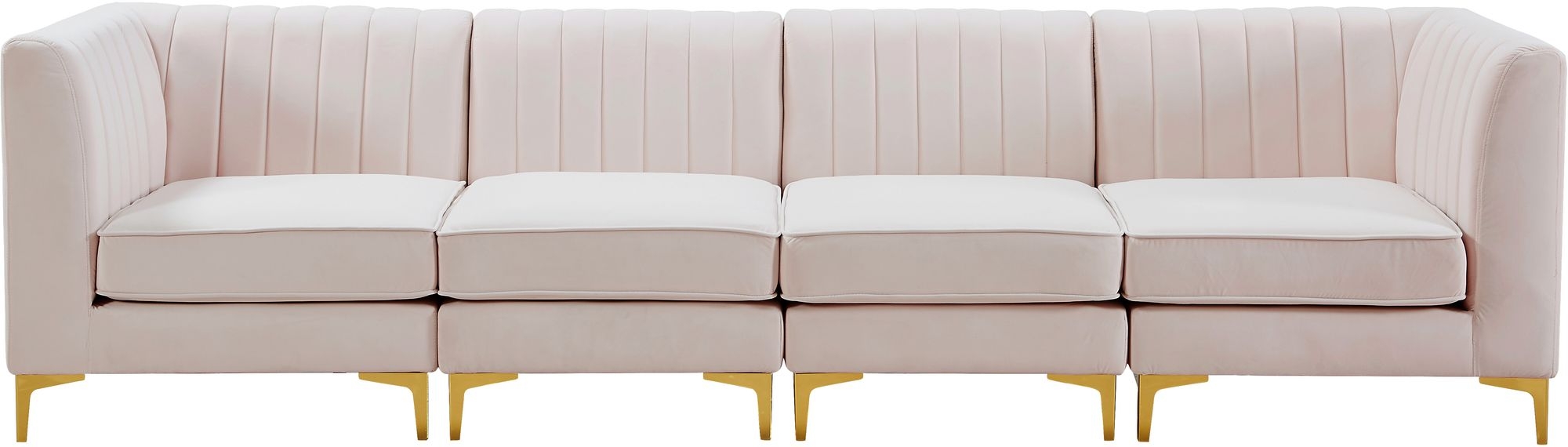 Alina 119" Velvet Modular Sofa
