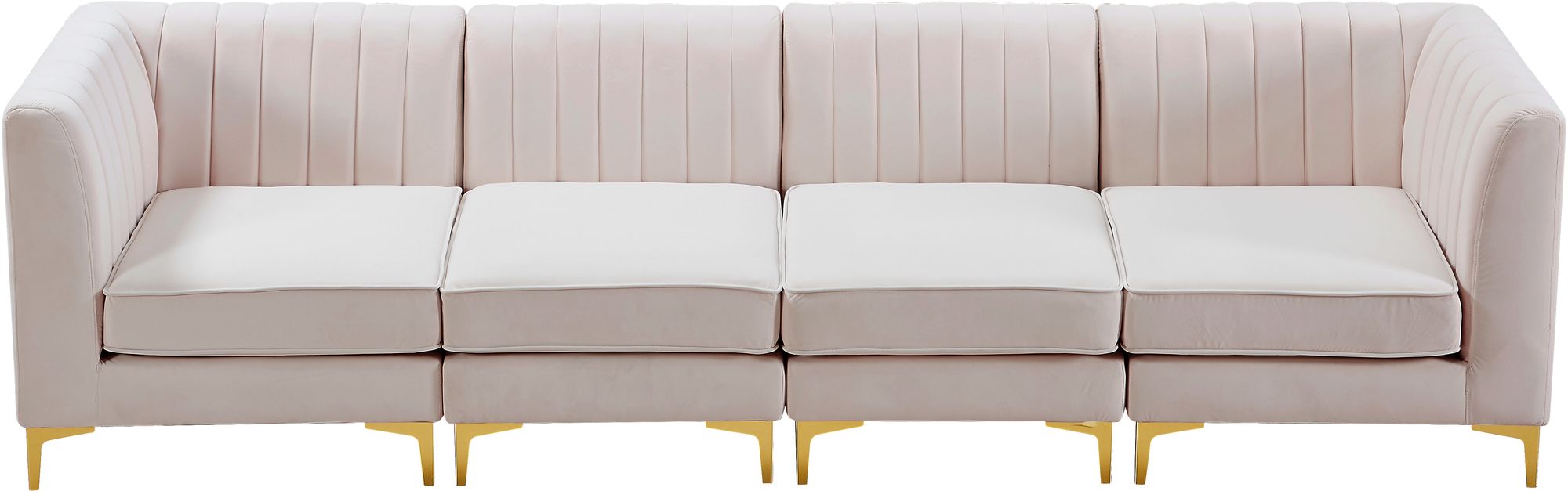 Alina 119" Velvet Modular Sofa