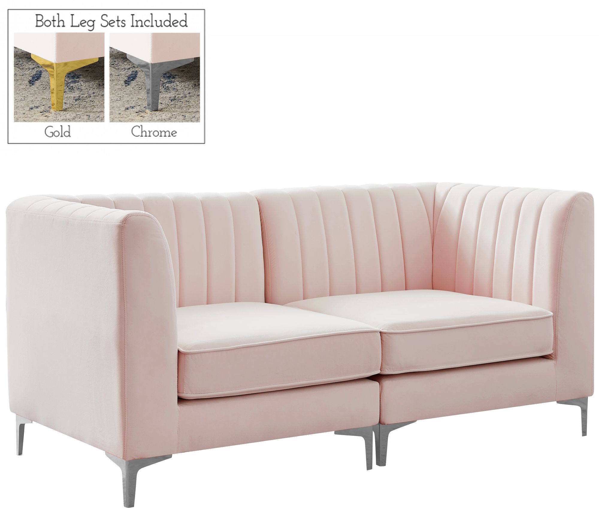 Alina 67" Velvet Modular Sofa