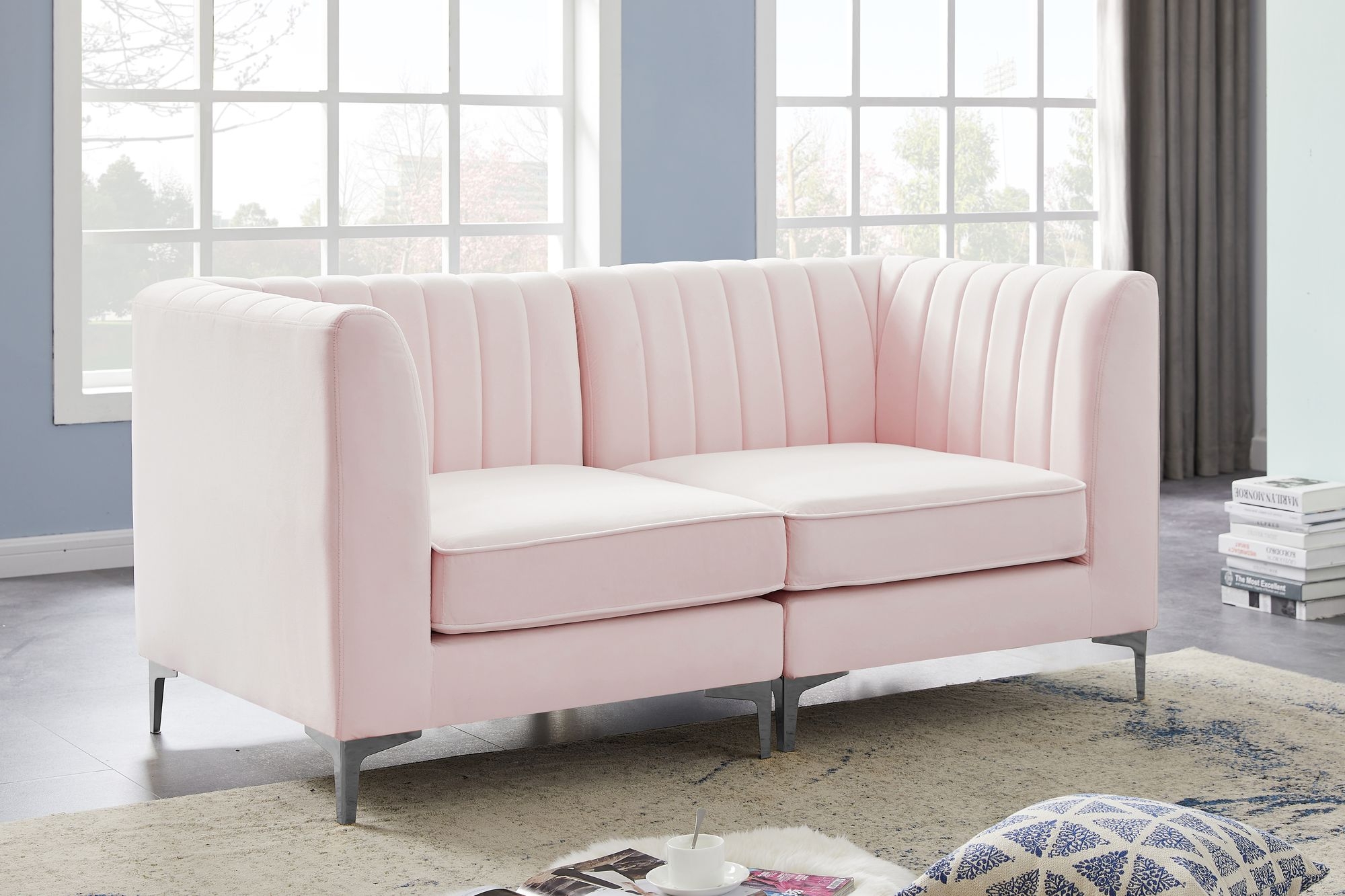 Alina 67" Velvet Modular Sofa