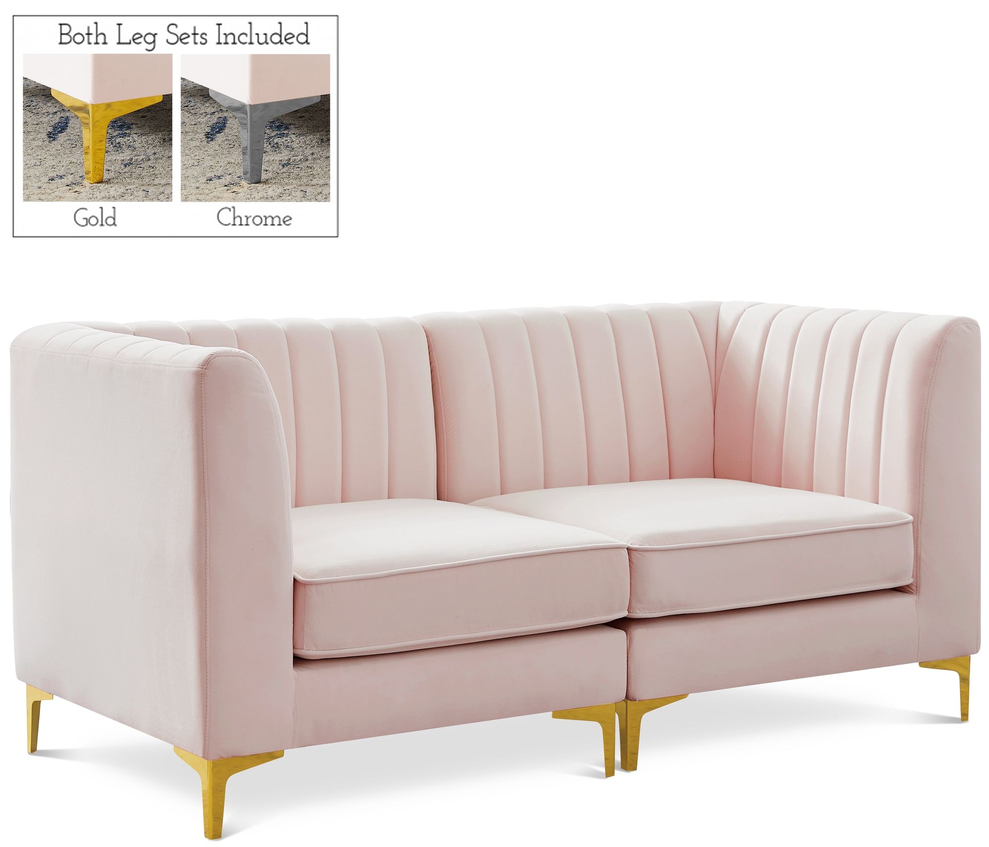 Alina 67" Velvet Modular Sofa