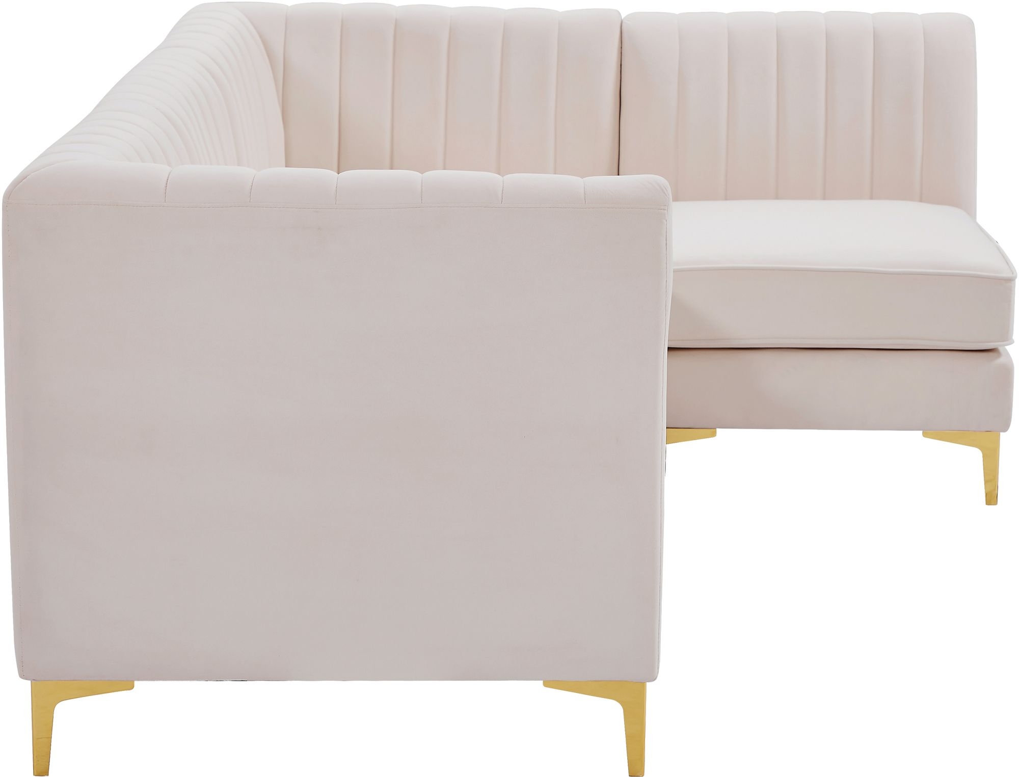 Alina 93" 4-Piece Velvet Modular Sectional