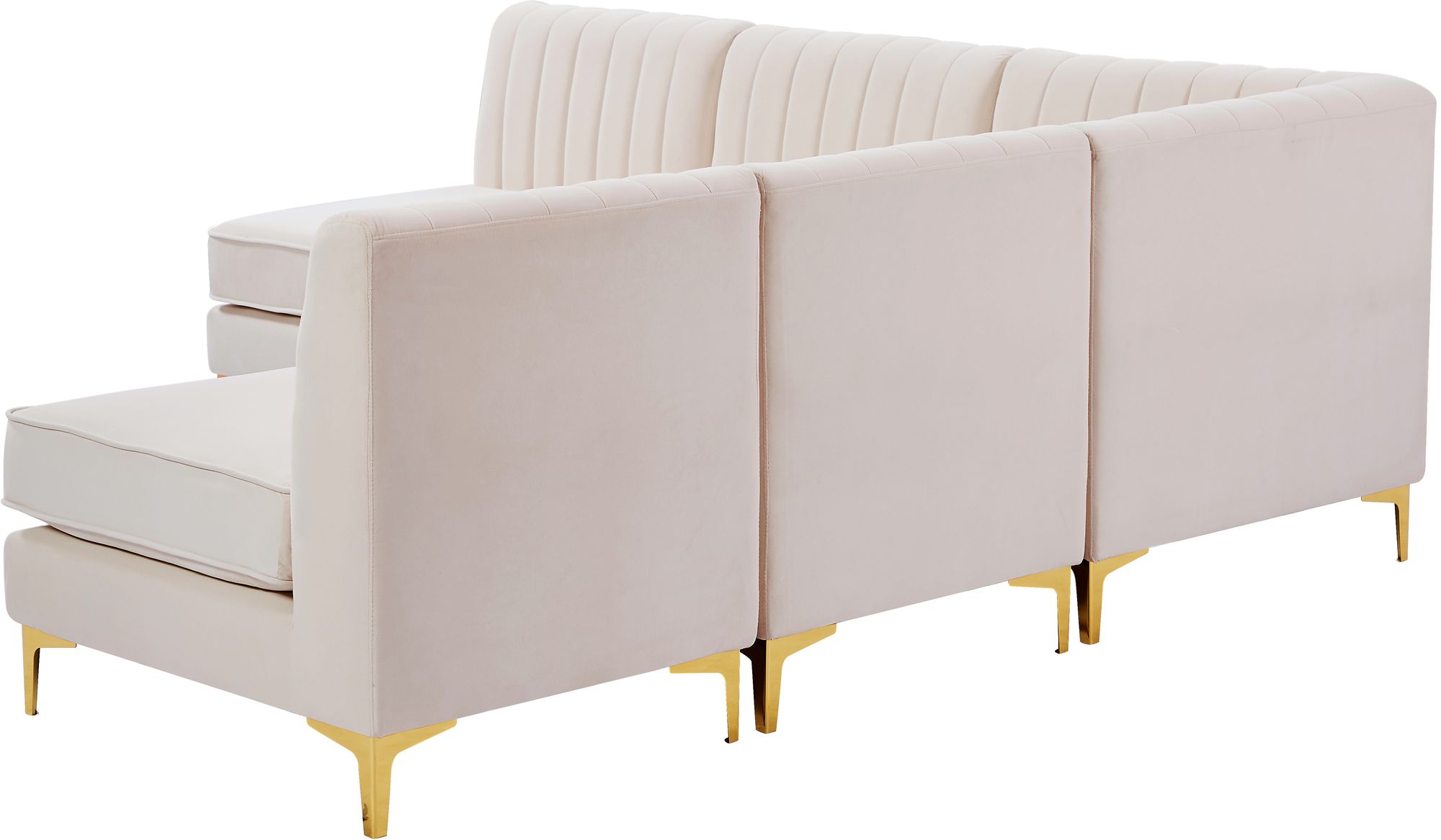 Alina 85.5" 5-Piece Velvet Modular Sectional