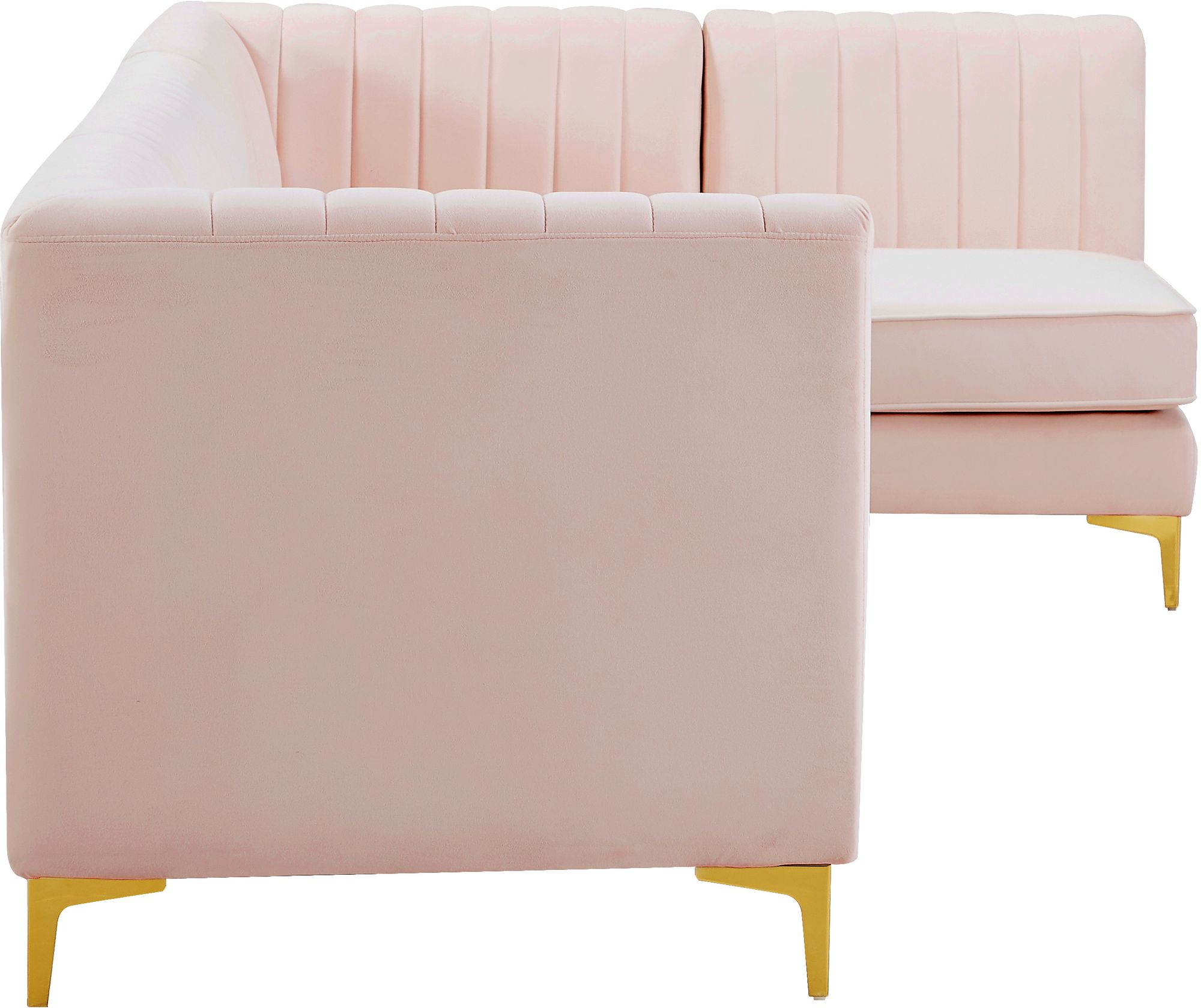 Alina 119" 5-Piece Velvet Modular Sectional