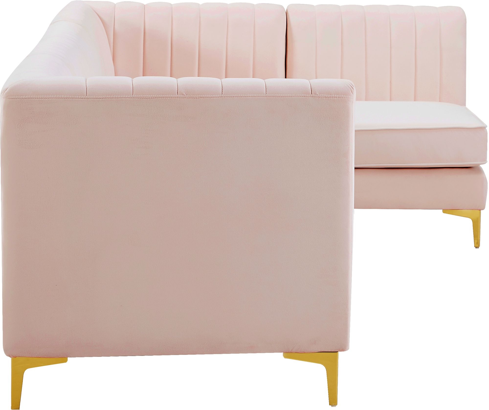 Alina 119" 5-Piece Velvet Modular Sectional