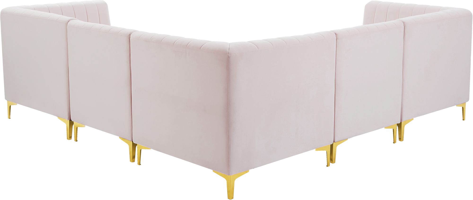 Alina 93" 5-Piece Velvet Modular Sectional