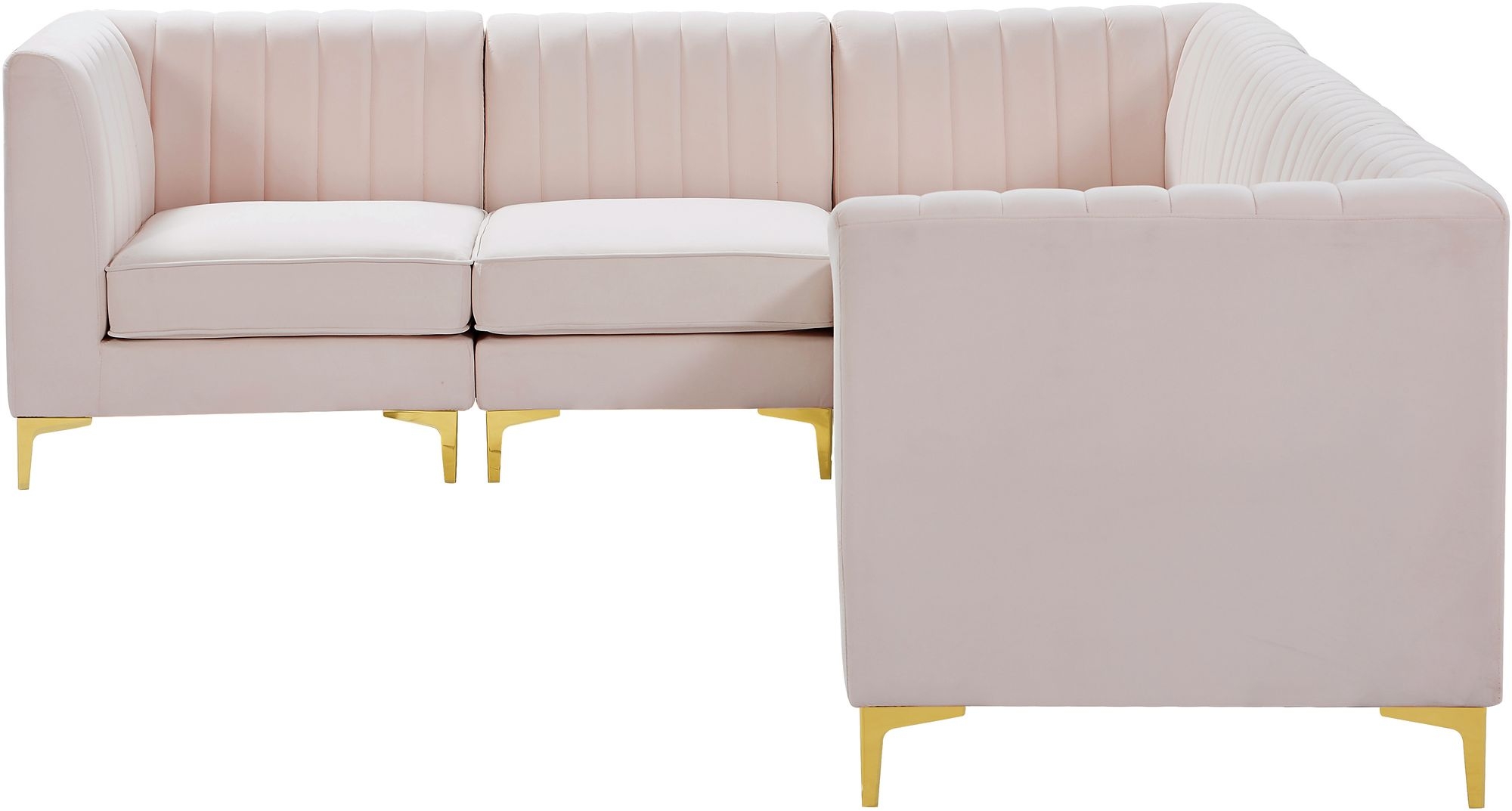 Alina 119" 6-Piece Velvet Modular Sectional