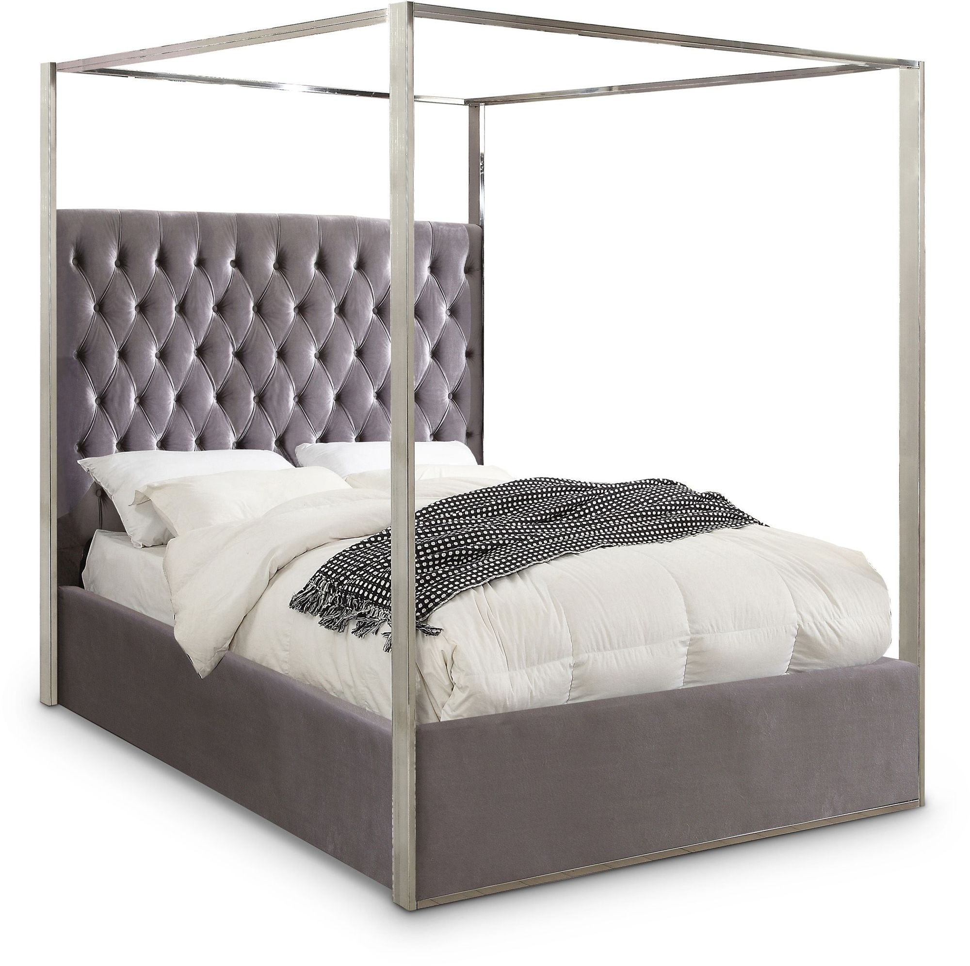 Porter Velvet Canopy Bed