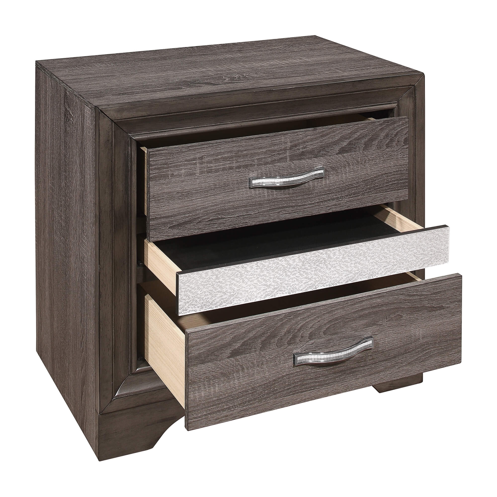 Luster 2-Drawer Nightstand with Jewelry Drawer