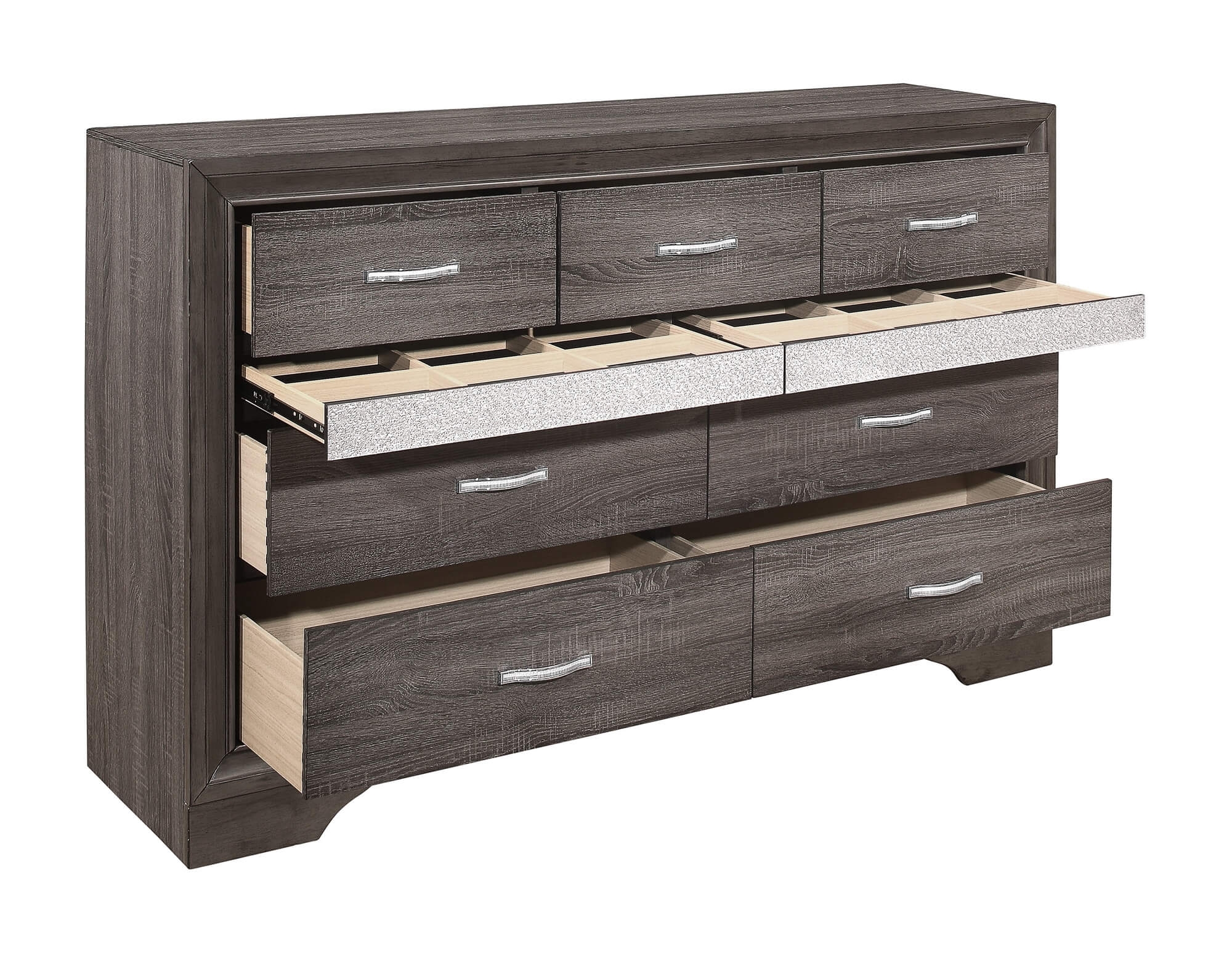  6 Drawers Modern Wide Dresser