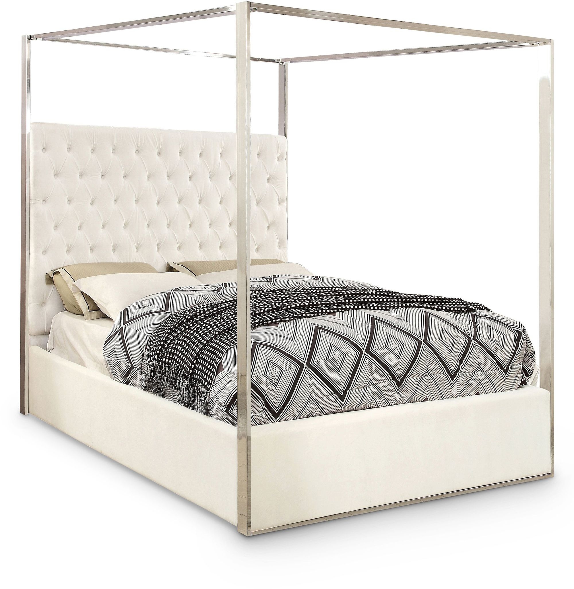Porter Velvet Canopy Bed