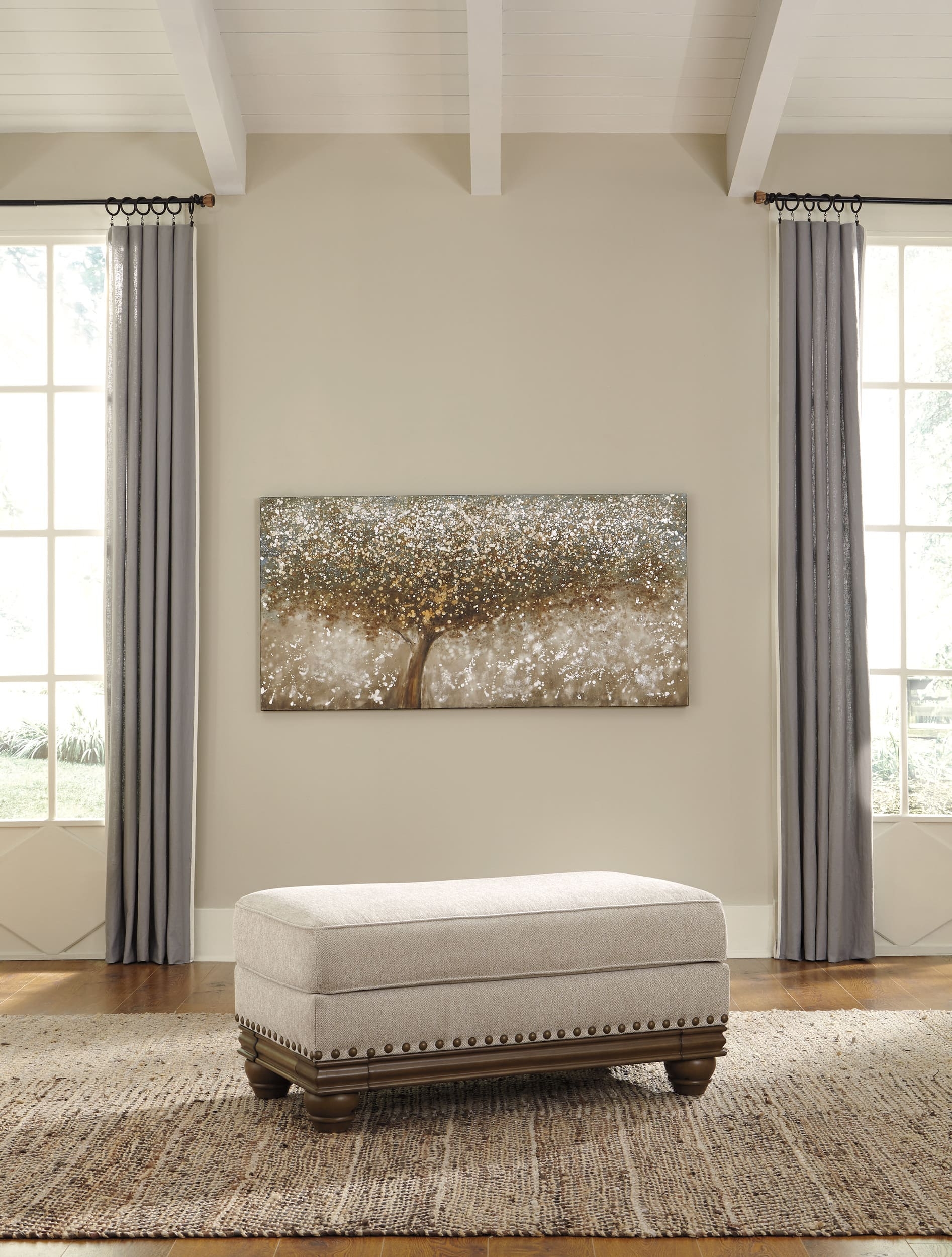 Harleson Polyester Ottoman