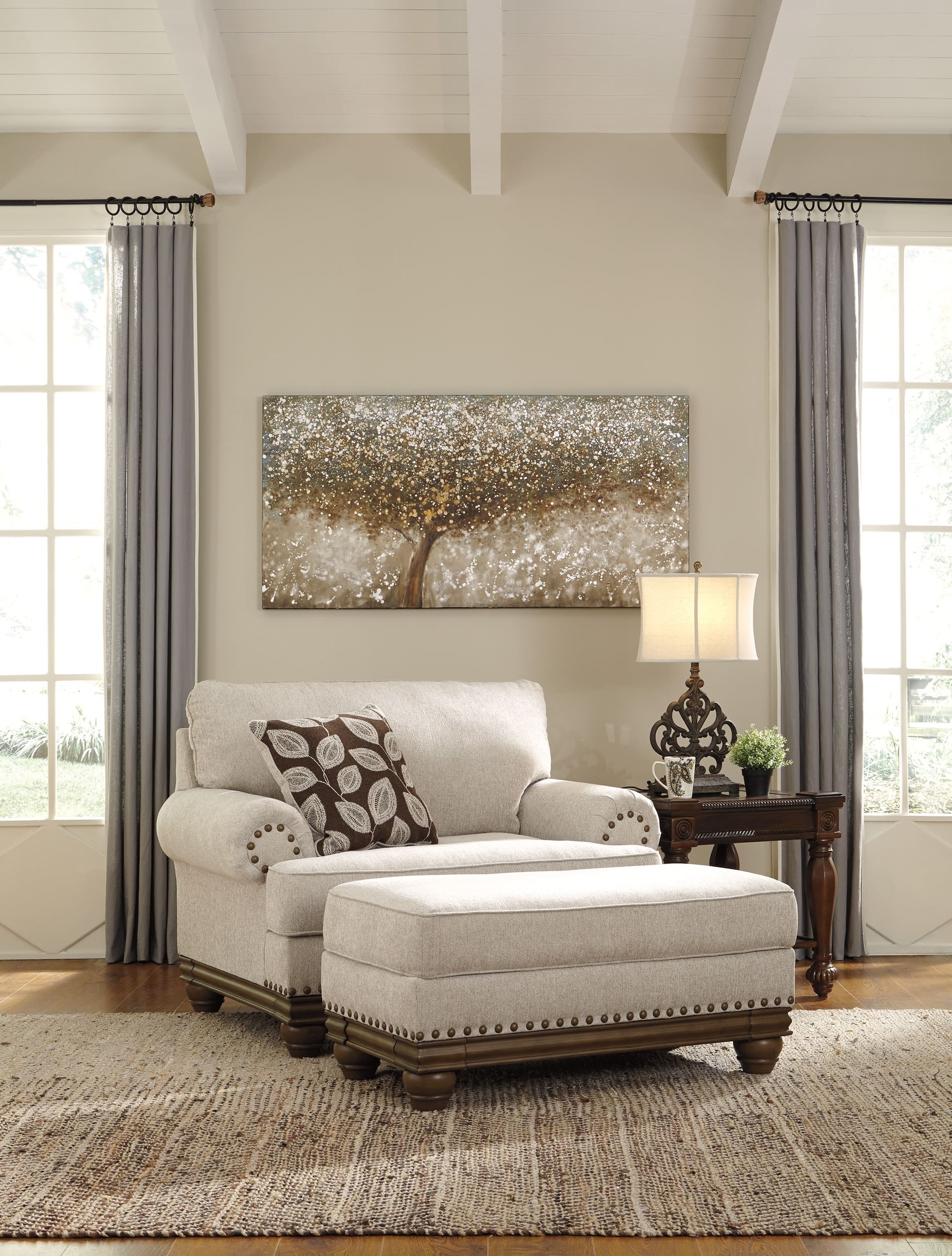 Harleson Polyester Ottoman