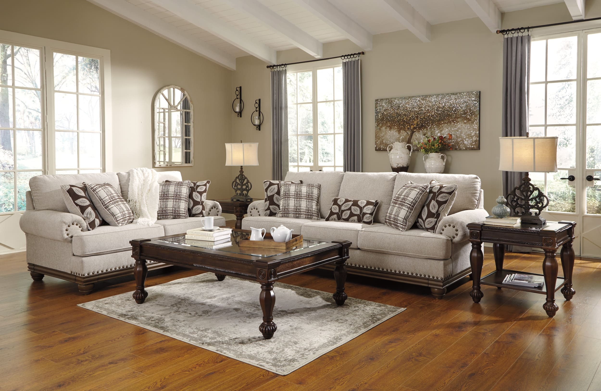 Ashley Harleson Sofa, Loveseat And Center Table