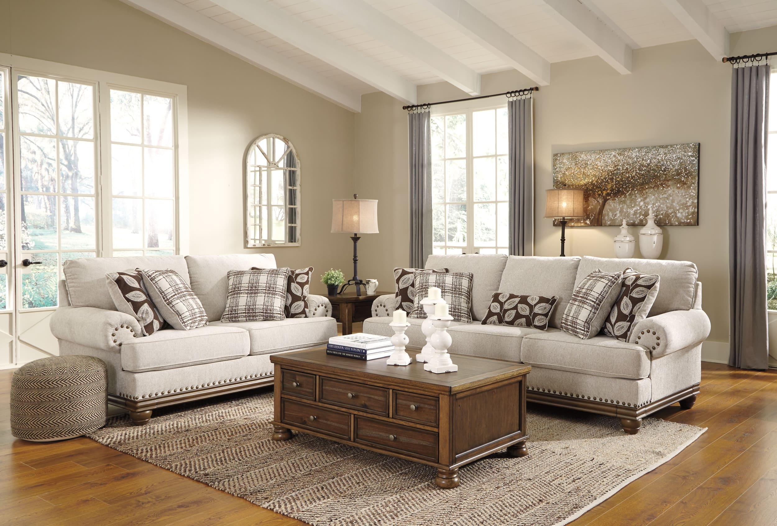 Ashley Harleson Wheat Sofa And Loveseat
