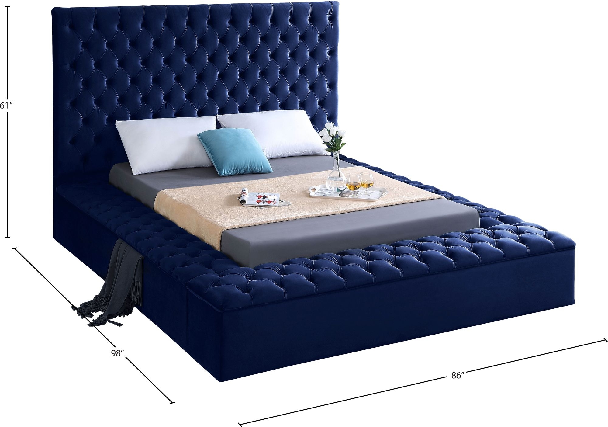 Bliss Velvet Bed