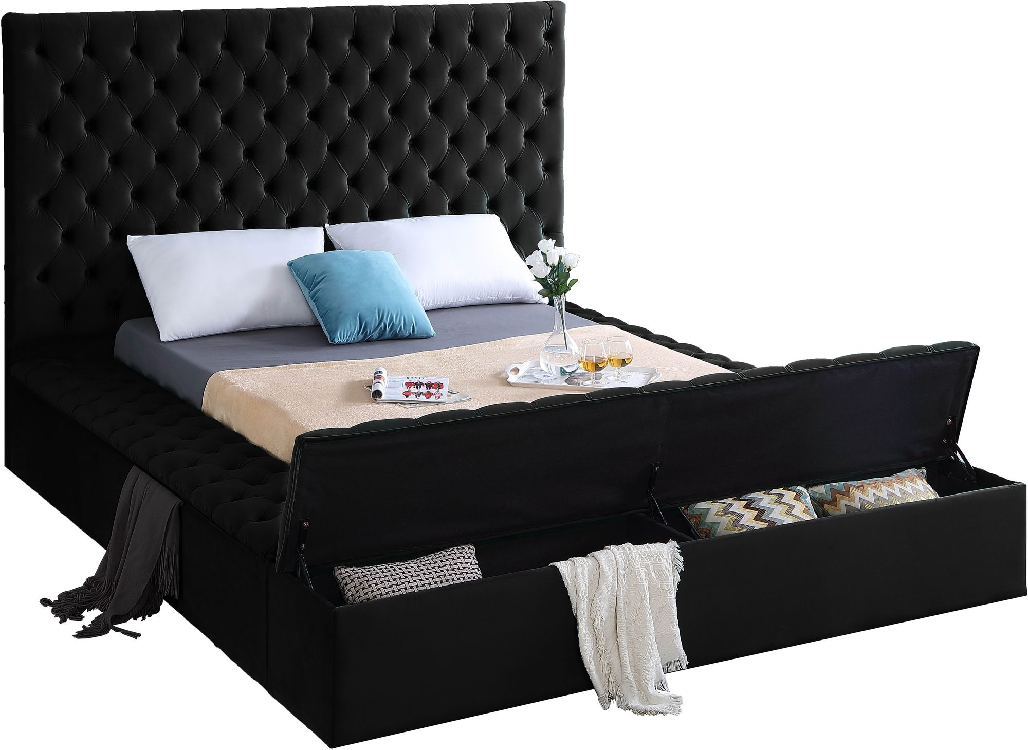 Bliss Velvet Queen Size Bed
