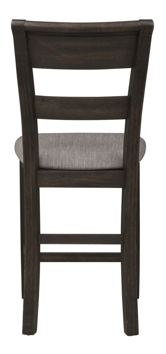 Double Bridge Linen/Wood Splat Back Counter Chair