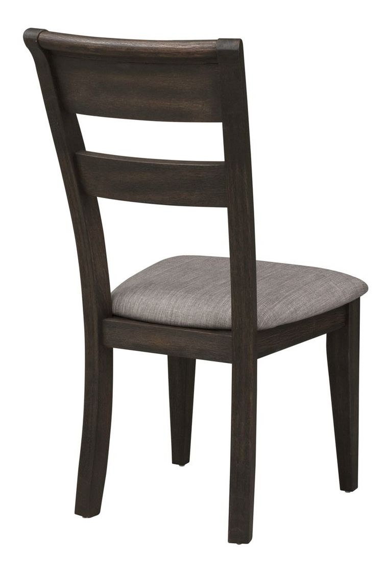 Double Bridge Linen/Wood Splat Back Side Chair