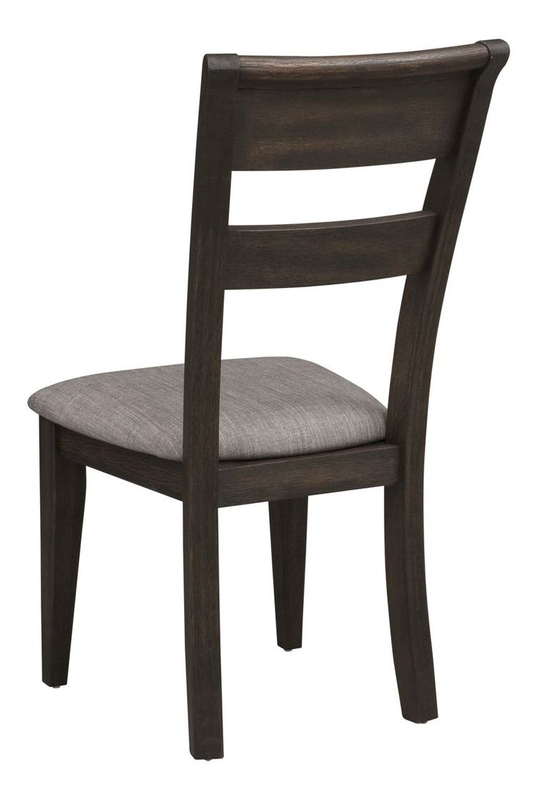 Double Bridge Linen/Wood Splat Back Side Chair