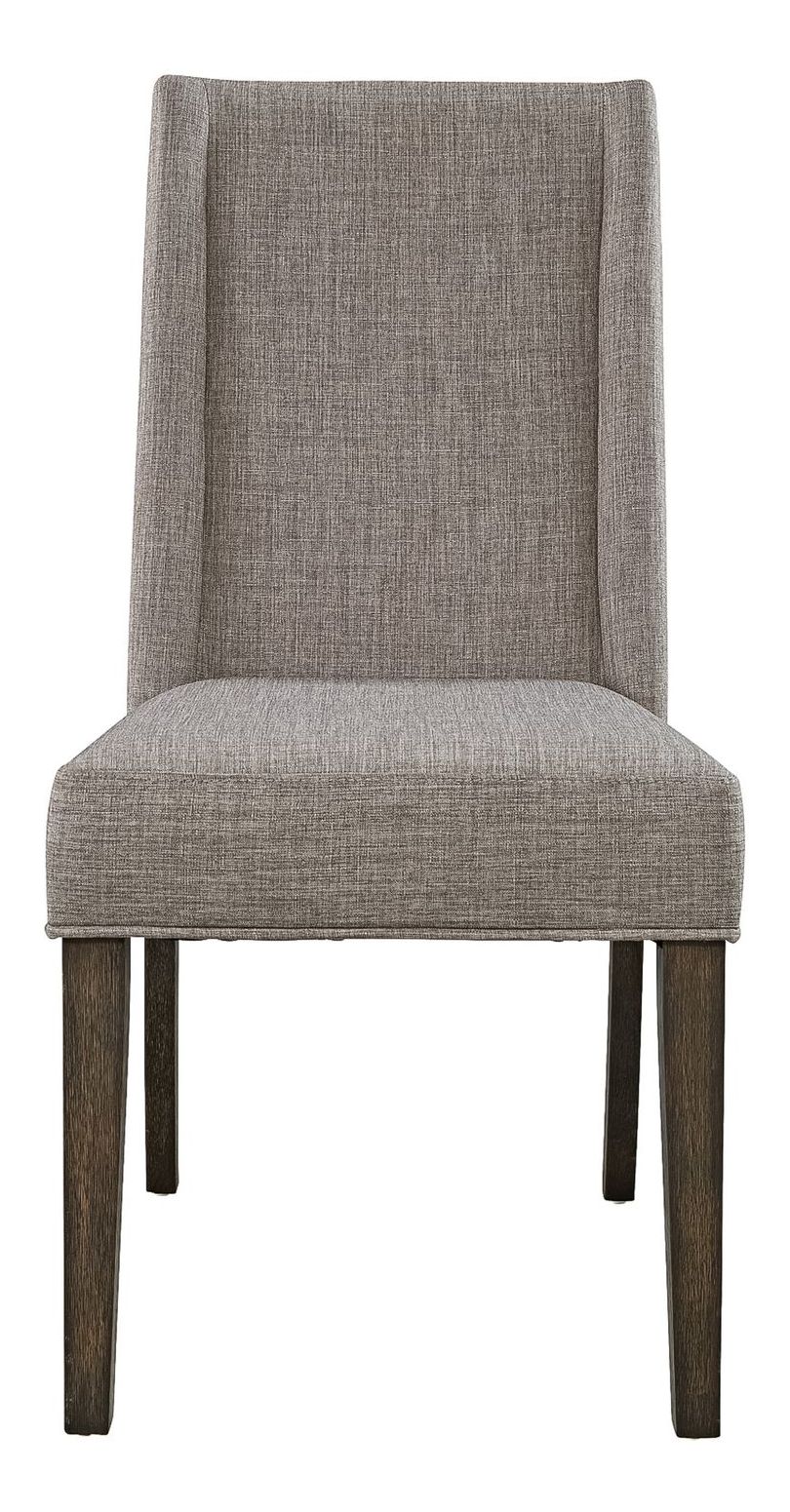 Double Bridge Linen/Wood Side Chair