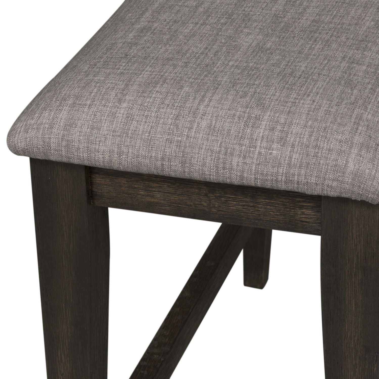 Double Bridge Linen/Wood Counter Bench