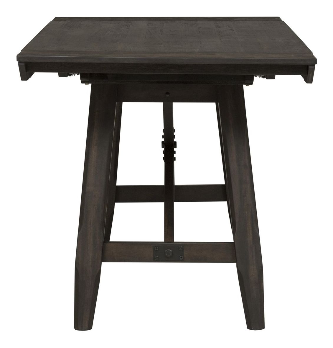 Double Bridge Rectangular Wood Extendable Gathering Table