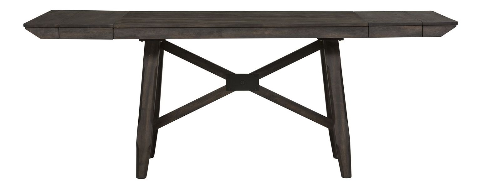 Double Bridge Extendable Gathering Dining Set | Dark Chestnut