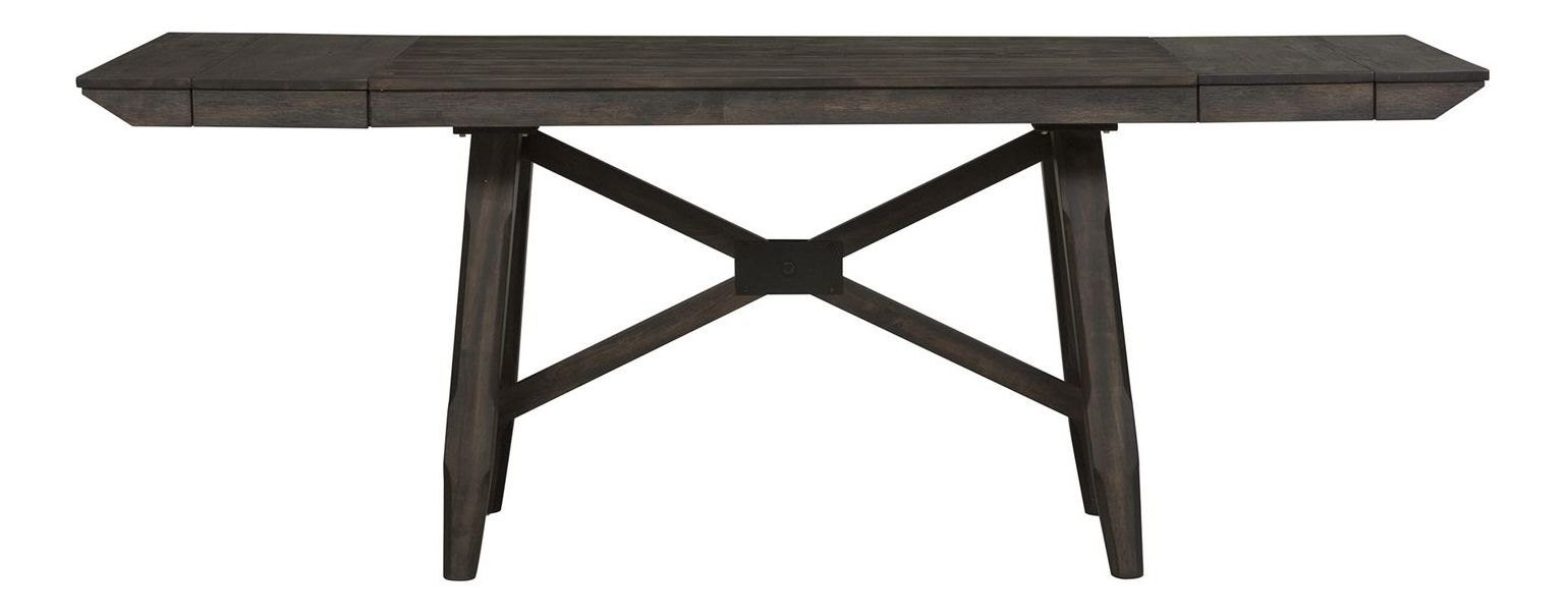 Double Bridge Extendable Trestle Dining Set | Dark Chestnut