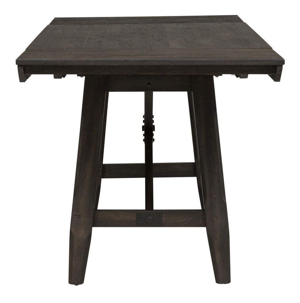 Double Bridge Rectangular Wood Extendable Trestle Table